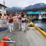 Personal de la DPP realizó ejercicio de control de Derrame de Hidrocarburos en el Puerto de Ushuaia